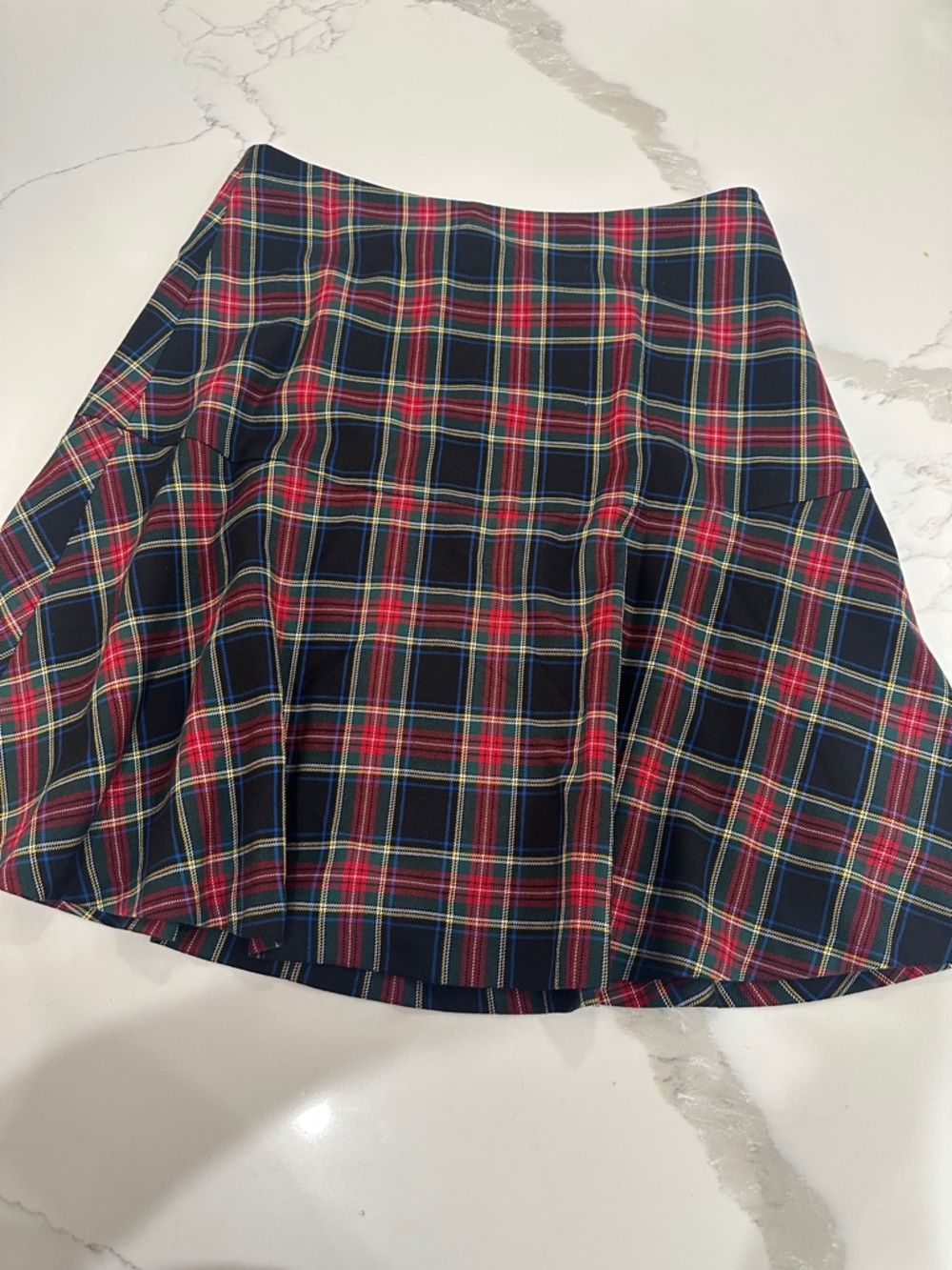 Tommy Hilfiger Navy, Red & Yellow Plaid Mini Skirt